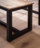 FineBuy Esszimmerbank Akazie Massivholz Metall Loft-Style, Esstischbank Holzbank Massiv ohne Lehne, Küchenbank Essbank Industrial, Sitzbank Esszimmer Bild 5