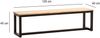FineBuy Esszimmerbank Akazie Massivholz Metall Loft-Style, Esstischbank Holzbank Massiv ohne Lehne, Küchenbank Essbank Industrial, Sitzbank Esszimmer Bild 3