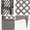 vidaXL Rosenbogen mit Spitzen Grau 97 x 43 x 218 cm PP 42041738 Bild 5