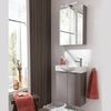 FACKELMANN SBC B.PARIS Waschbeckenunterschrank Gäste WC 55 cm breit, Grau, 2 Türen Bild 2