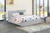 Dmora Arcole Doppelbett, Bettkasten mit Stoffbezug, 100 % Made in Italy, Öffnung vorne, inklusive Matratze 160 x 200 cm, Weiß Bild 2