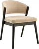 Vente-unique - ZELVYN Stuhl Stoff Beige - B 64 cm x H 76 cm x L 53,5 cm Bild 3