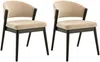 Vente-unique - ZELVYN Stuhl Stoff Beige - B 64 cm x H 76 cm x L 53,5 cm Bild 1