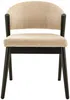 Vente-unique - ZELVYN Stuhl Stoff Beige - B 64 cm x H 76 cm x L 53,5 cm Bild 2