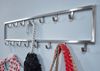 FineBuy Wandgarderobe Metall Silber - Design Garderobenpaneel - Wand Garderobenleiste mit Hakenleiste - Kleiderhaken Bild 4