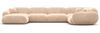 XL Samtstoff Wohnlandschaft Alcazar - Samtstoff - beige - Links Bild 3