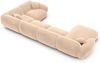 XL Samtstoff Wohnlandschaft Alcazar - Samtstoff - beige - Links Bild 4