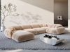 XL Samtstoff Wohnlandschaft Alcazar - Samtstoff - beige - Links Bild 2