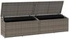 vidaXL Garten-Auflagenbox Grau 220x50x58 cm Poly Rattan 4104076 Bild 4