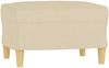 vidaXL Sessel mit Hocker Creme 60 cm Stoff 3201186 Bild 5