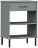 vidaXL Konsolenschrank OSLO mit Metallbeinen Grau Massivholz Kiefer 351001 Bild 2