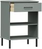 vidaXL Konsolenschrank OSLO mit Metallbeinen Grau Massivholz Kiefer 351001 Bild 5