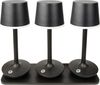 Schwaiger Akku LED Tischleuchten TILA3003 mit Ladeplatte schwarz 3er-Set Bild 3