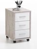 FMD Möbel - DIEGO 2 - Rollcontainer - melaminharzbeschichtete Spanplatte - Sandeiche Nb/Hgl weiß - 35 x 58,9 x 42cm Bild 1