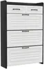 Schuhschrank, 80/23/131 cm, Schuhkipper, Schuhregal mit Schubladen und 3 Klappen, schmal Bild 5