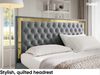 MEBLINI Polsterbett 160x200 mit Lattenrost ohne Matratze – ARONA GOLD – Dunkelgrau Samt – Doppelbett mit Bettkasten - Stauraumbett - Kopfteil Bett mit Stauraum Bild 4