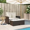 vidaXL Gartensofa mit Kissen 2-Sitzer Braun Poly Rattan 365133 Bild 3
