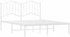vidaXL Bettgestell mit Kopfteil Metall Weiß 140x190 cm 373838 Bild 4