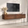IDIMEX Lowboard TECCA, Sideboard mit 2 Türen aus Massivholz wandmontage Kastanie Finish Bild 3