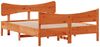 vidaXL Massivholzbett ohne Matratze Wachsbraun 140x200 cm Kiefernholz 3216383 Bild 3