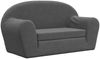 vidaXL Kinder-Schlafsofa 2-Sitzer Anthrazit Weicher Plüsch 357000 Bild 2