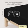 Schlafgut 'Easy' Spannbettlaken, MADE IN GREEN by OEKO-TEX®, Gummizug: rundum, Jersey Elasthan, Off-black, S 90x190 cm - 100x220 cm Bild 3