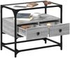 vidaXL TV-Schrank mit Glasplatte Grau Sonoma 60x35x51 cm Holzwerkstoff 846057 Bild 3