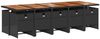 vidaXL 11-tlg. Garten-Essgruppe mit Kissen Schwarz Poly Rattan 3277706 Bild 3