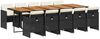 vidaXL 11-tlg. Garten-Essgruppe mit Kissen Schwarz Poly Rattan 3277706 Bild 2