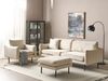 Sofa Set 5-Sitzer VINTERBRO Samtstoff Hellbeige mit Ottomane Bild 3
