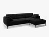 Micadoni Ecksofa Bemy 3-Sitzer Rechts Samt Schwarz Bild 2