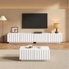 Merax Wohnzimmer-Set mit Wellenoptik, (1-St), TV-Schrank & Couchtisch mit Stauraum, modernes Möbelset für Wohnzimmer Bild 2