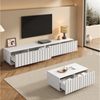 Merax Wohnzimmer-Set mit Wellenoptik, (1-St), TV-Schrank & Couchtisch mit Stauraum, modernes Möbelset für Wohnzimmer Bild 3