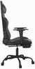 vidaXL Gaming-Stuhl mit Fußstütze Schwarz und Grau Kunstleder 3143657 Bild 4
