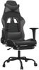vidaXL Gaming-Stuhl mit Fußstütze Schwarz und Grau Kunstleder 3143657 Bild 2