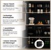 COSTWAY Küchenbuffet Hochschrank mit Arbeitsplatte, Weinregal, verstellbarem Regal Bild 2
