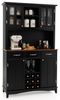 COSTWAY Küchenbuffet Hochschrank mit Arbeitsplatte, Weinregal, verstellbarem Regal Bild 4