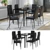Esstisch Set Grand Schwarz 120 x 75 cm 6er Set Vicco Bild 2