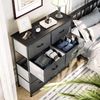 YITAHOME Kommode Schrank 8 Schubladen Stoff Industrial Stil Schwarz Bild 5