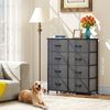 YITAHOME Kommode Schrank 8 Schubladen Stoff Industrial Stil Schwarz Bild 4