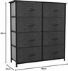 YITAHOME Kommode Schrank 8 Schubladen Stoff Industrial Stil Schwarz Bild 3