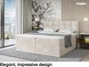 MEBLINI Boxspringbett TAPO 1 120x200 cm mit Bettkasten - H3/Creme Samt Polsterbett - Doppelbett mit Topper & Taschenfederkern-Matratze Bild 2