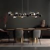 LED Pendellampe, Metall, Glas, rauch, 13 Flammig, H 120 cm Bild 2