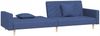 vidaXL Schlafsofa 2-Sitzer mit 2 Kissen Blau Stoff 375904 Bild 4