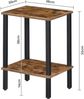 Beistelltisch Industriestil Schmaler Couchtisch Vintagebraun AETHR7901N1 Bild 3