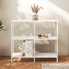 Konsolentisch Metall 3 Ablageflächen Moderner Stil Weiß 80×25×75cm Bild 3