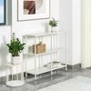 Konsolentisch Metall 3 Ablageflächen Moderner Stil Weiß 80×25×75cm Bild 5