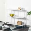 Konsolentisch Metall 3 Ablageflächen Moderner Stil Weiß 80×25×75cm Bild 4
