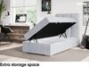 MEBLINI Boxspringbett KAI 80x200 cm mit Bettkasten - H4/Hellgrau Samt Gepolstert Einzelbett mit Topper & Taschenfederkern-Matratze - 80x200 Rechts Bild 5