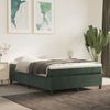 vidaXL Boxspringbett, Samt dunkelgrün, 140x200 cm Bild 2